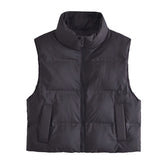 Kurze Baumwolljacke Weste Jacke Mantel